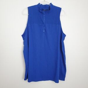 🆕️Torrid Blue Smocked Tank Size 3X